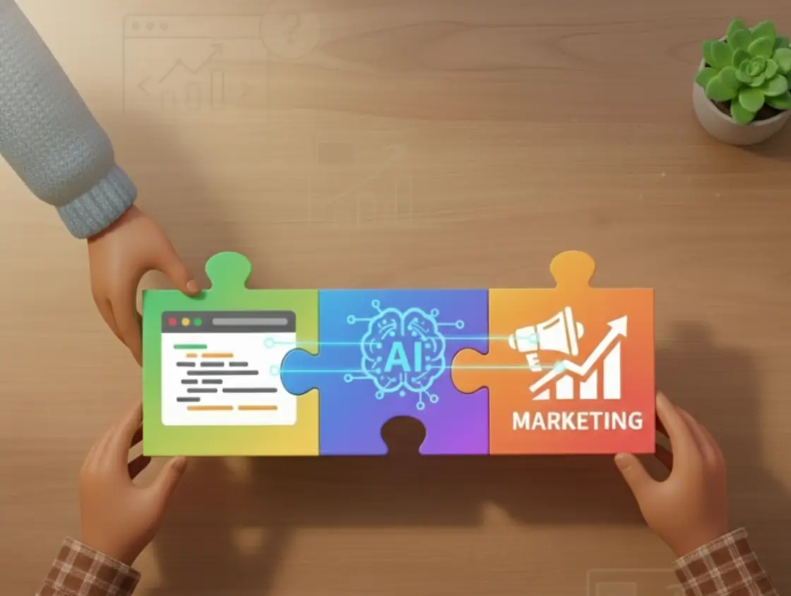 Abstract Data Network glowing orange